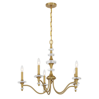 Champlain 5-Light Chandelier in Warm Brass
