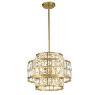 Renzo 3-Light Pendant in Warm Brass