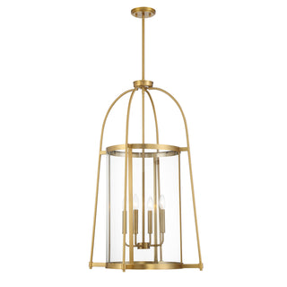 Rosedale 4-Light Pendant in Warm Brass