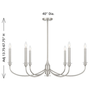 Coventry 6-Light Chandelier in Satin Nickel