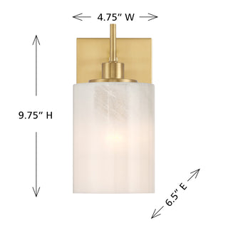 1-Light Wall Sconce in Natural Brass