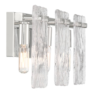 Genry 3-Light Bathroom Vanity Light in Polished Nickel
