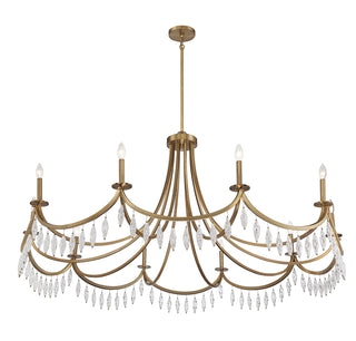 Kameron 10-Light Chandelier in Warm Brass