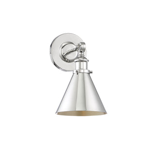 Glenn 1-Light Adjustable Wall Sconce in Polished Nickel