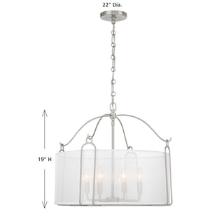 Ashlay 4-Light Pendant in Satin Nickel