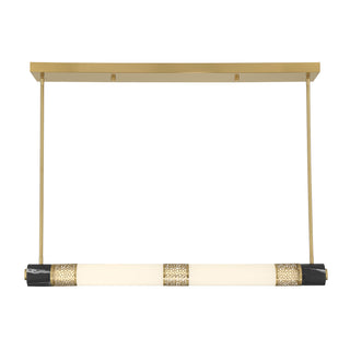 Farrell 1-Light Linear Chandelier in Warm Brass by Dann Foley