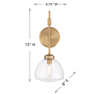 Corbin 1-Light Wall Sconce in Warm Brass