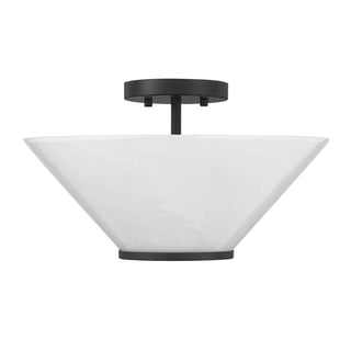 Blair 3-Light Convertible Semi-Flush or Pendant in Matte Black