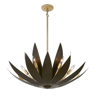 Loto 6-Light Pendant in Centura and Burnished Gold by Breegan Jane