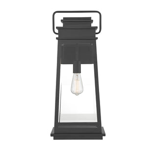 Boone 1-Light Outdoor Wall Lantern in Matte Black
