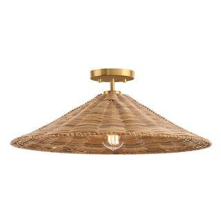 1-Light Ceiling Light in Natural Brass