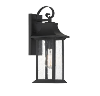 Hancock 1-Light Outdoor Wall Lantern in Matte Black