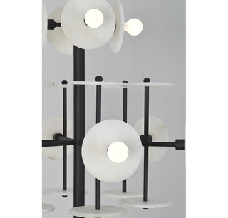 Amani 15-Light Chandelier in Black Cashmere