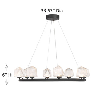Castello 8-Light Chandelier in Matte Black