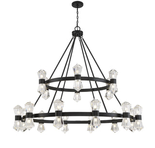 Dryden 36-Light LED Chandelier in Matte Black