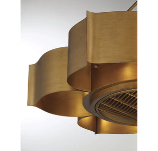 Stockholm 6-Light Fan D'Lier in 
Gold Patina