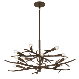 Palisades 12-Light Chandelier in Bark by Breegan Jane