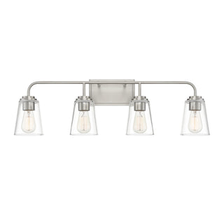 4-Light Bathroom Vanity Light in Brushed Nickel