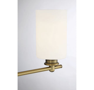 Woodbury 4-Light Bathroom Vanity Light in Warm Brass