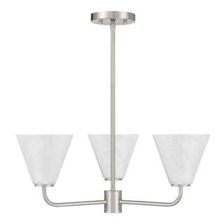 Blair 3-Light Chandelier in Satin Nickel