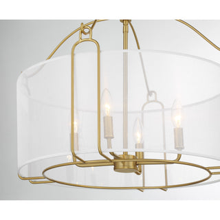 Ashlay 4-Light Pendant in Warm Brass