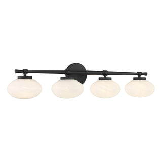 Barrow 4-Light Bathroom Vanity Light in Matte Black
