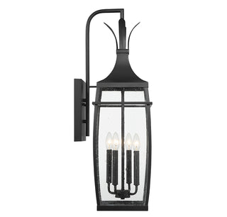 Montpelier 4-Light Outdoor Wall Lantern in Matte Black