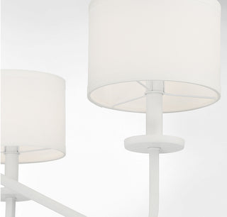 6-Light Chandelier in Bisque White
