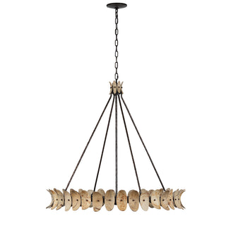 Monarch 8-Light Chandelier in Champagne Mist with Coconut Shell by Breegan Jane