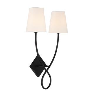 Barclay 2-Light Wall Sconce in Matte Black