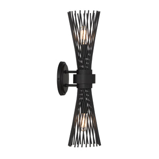 Longfellow 2-Light Wall Sconce in Matte Black