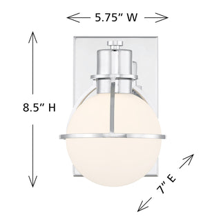 Pierce 1-Light Wall Sconce in Chrome