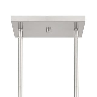 3-Light Linear Chandelier in Brushed Nickel