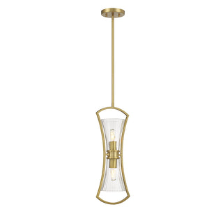 Bennington 2-Light Pendant in Warm Brass