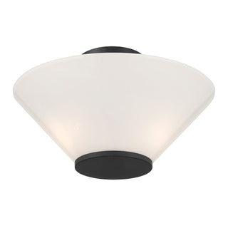Blair 3-Light Convertible Semi-Flush or Pendant in Matte Black
