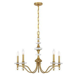 Champlain 5-Light Chandelier in Warm Brass