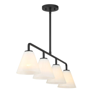 Blair 4-Light Linear Chandelier in Matte Black