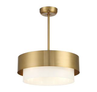 Diana 4-Light Fan D'Lier in Warm Brass
