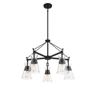 Lakewood 5-Light Chandelier in Matte Black