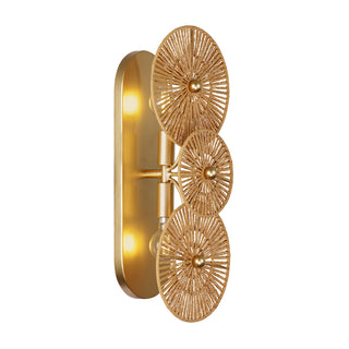 Abbott 2-Light Wall Sconce in Distressed Gold by Breegan Jane