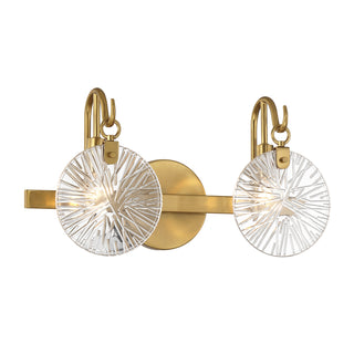 Addison 2-Light Bathroom Vanity Light in Warm Brass