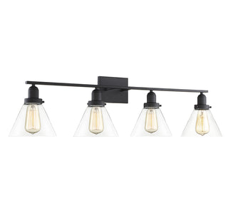 Drake 4-Light Bathroom Vanity Light in Black