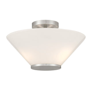 Blair 3-Light Convertible Semi-Flush or Pendant in Satin Nickel