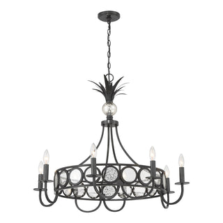Hearst 8-Light Chandelier in Black Tourmaline