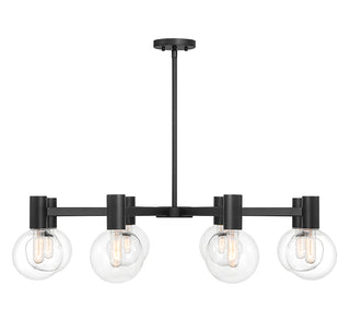 Wright 8-Light Chandelier in Matte Black