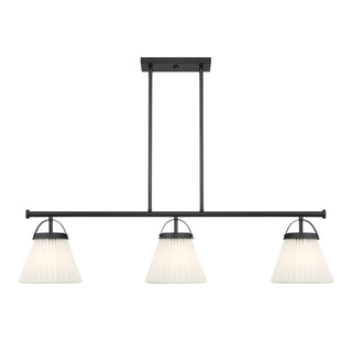 3-Light Linear Chandelier in Matte Black