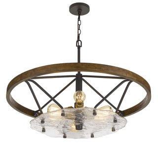 Sherrill Metal/Wood Chandelier (Edison Bulbs Not Included)