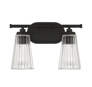 Chantilly 2-Light Bathroom Vanity Light in Matte Black