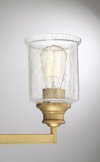 Hampton 3-Light Bathroom Vanity Light in Warm Brass