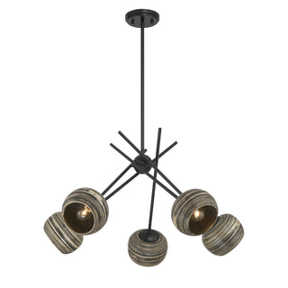 Jasper 5-Light Chandelier in Matte Black